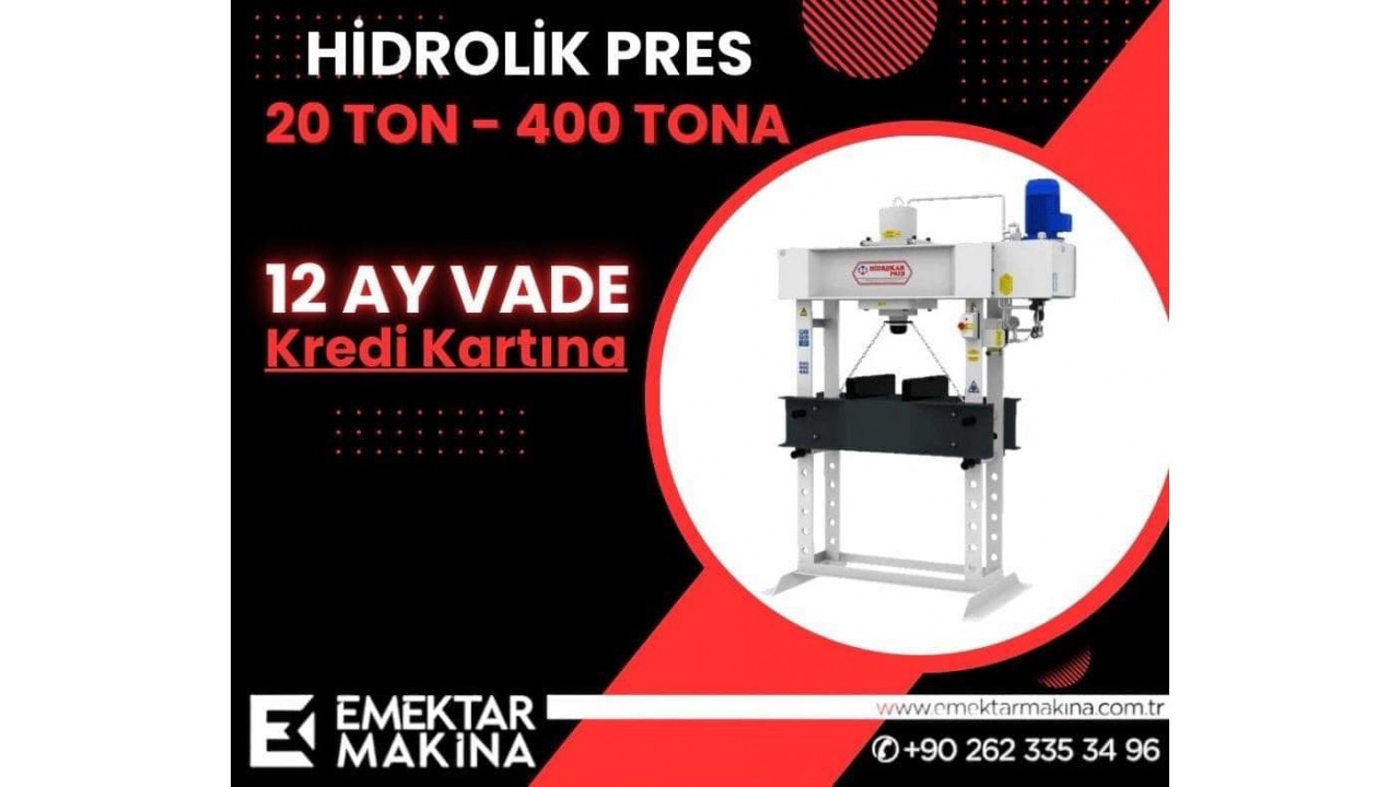 HİDROLİK ATÖLYE PRESİ STOKTAN TESLİM